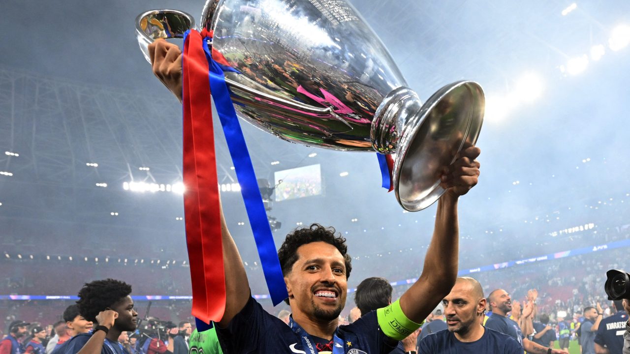 Marquinhos em busca de feito histórico: pode ser o segundo capitão a vencer Copa e Champions no mesmo ano