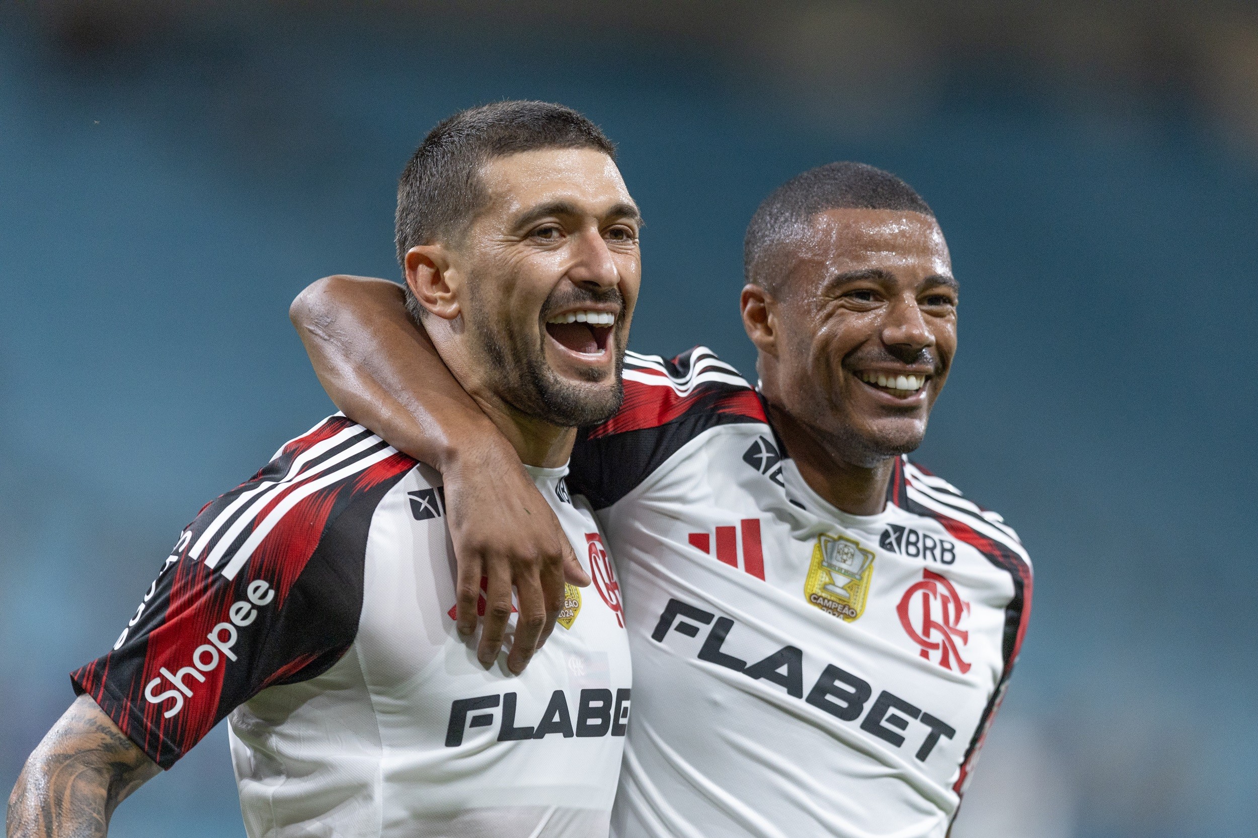 Jogadores do Flamengo em partida