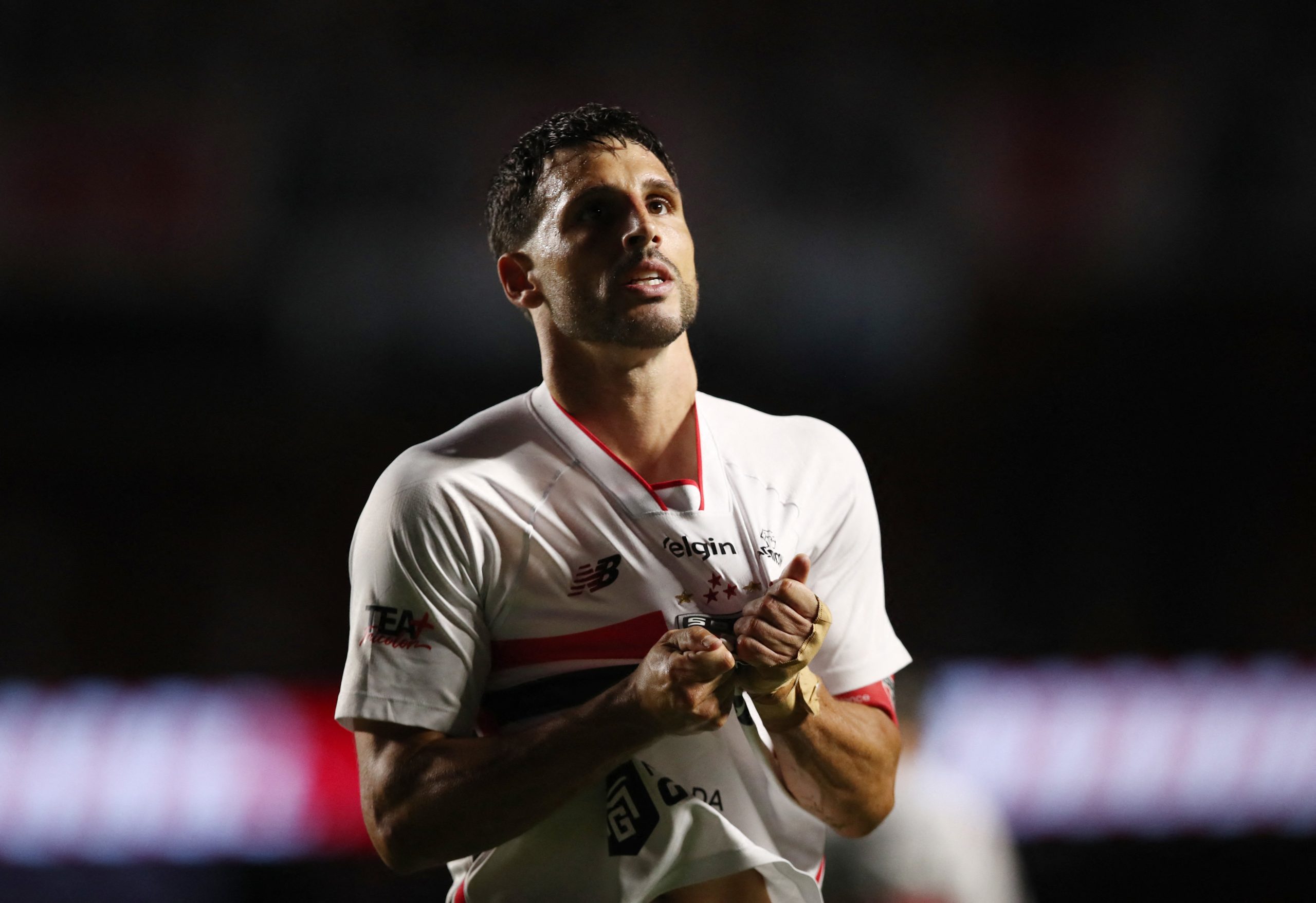 Jonathan Calleri, atacante do São Paulo, em uniforme do clube