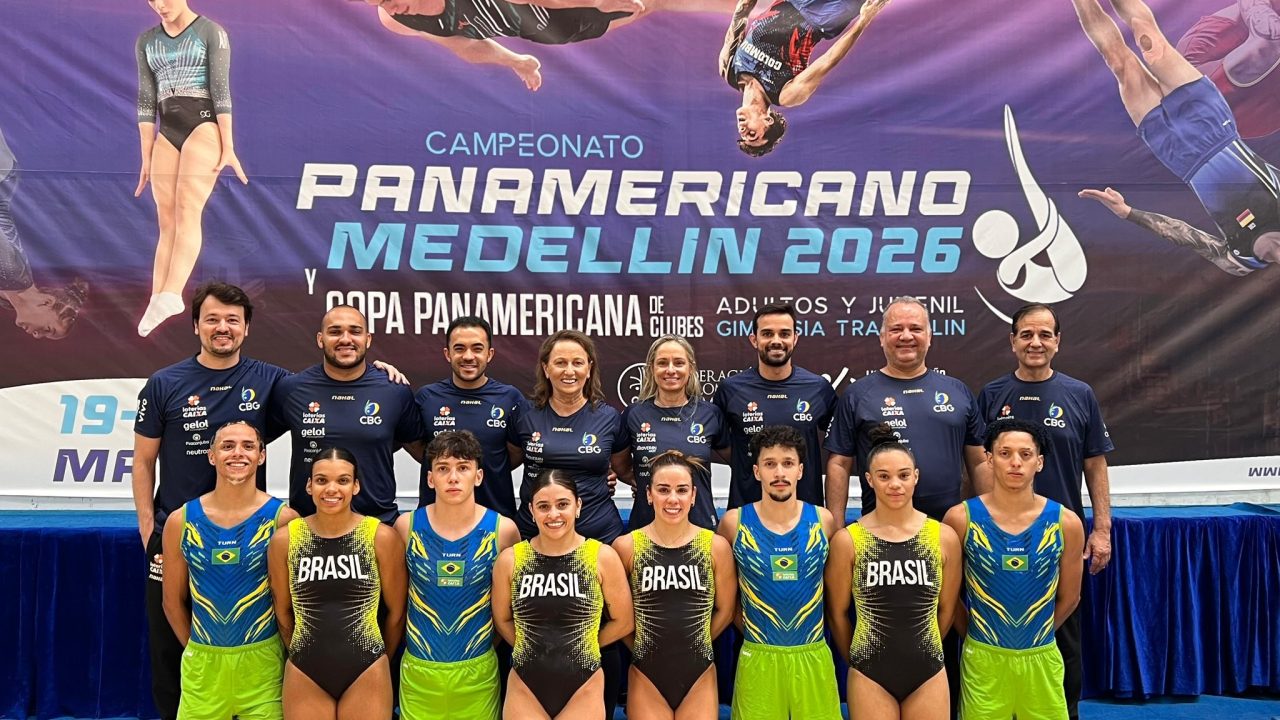 TÍTULO: Brasil garante todas as vagas possíveis para o Pan-Americano de Lima 2027 na ginástica de trampolim