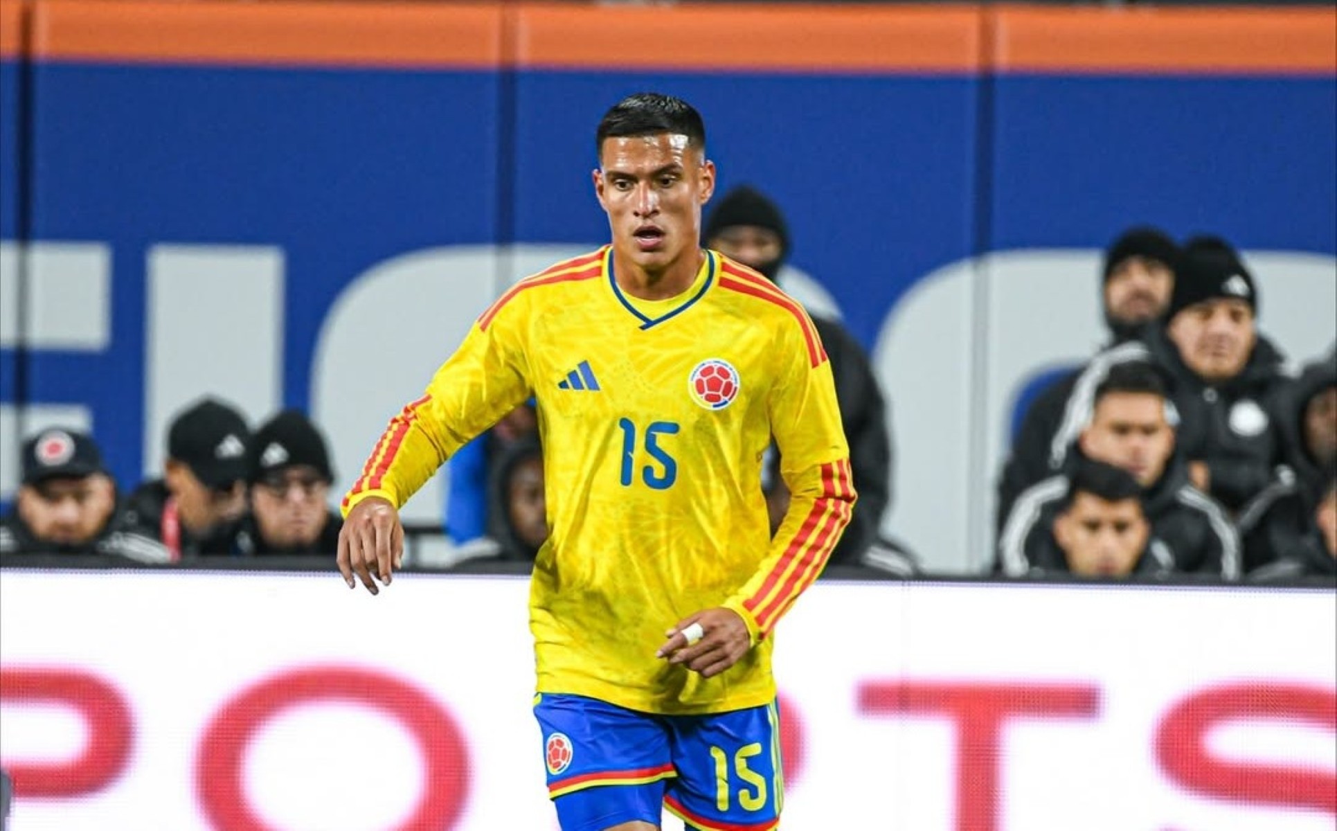 Juan Portilla em ação pela seleção da Colômbia.