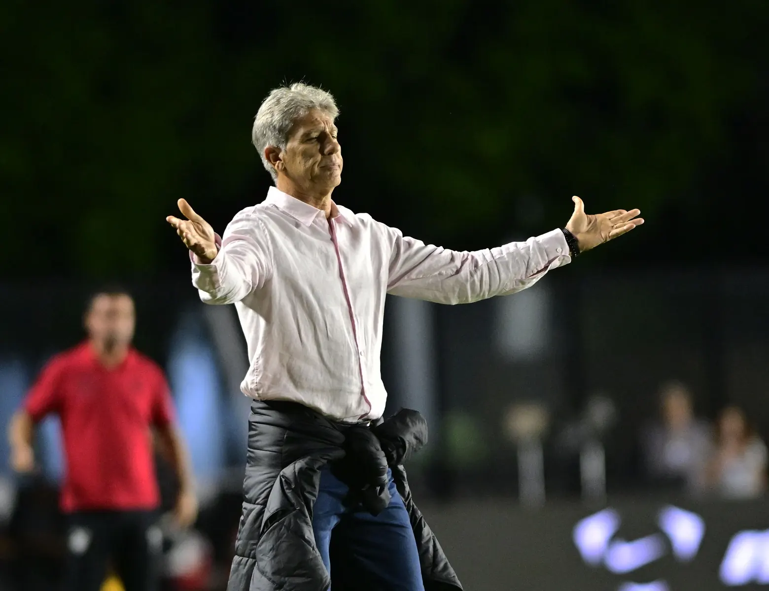 Técnico Renato Gaúcho em coletiva de imprensa do Vasco.