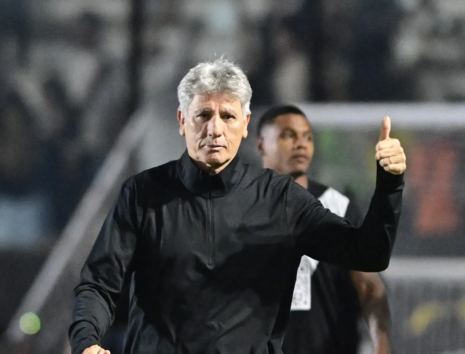 Técnico Renato Gaúcho em uma coletiva de imprensa do Vasco.