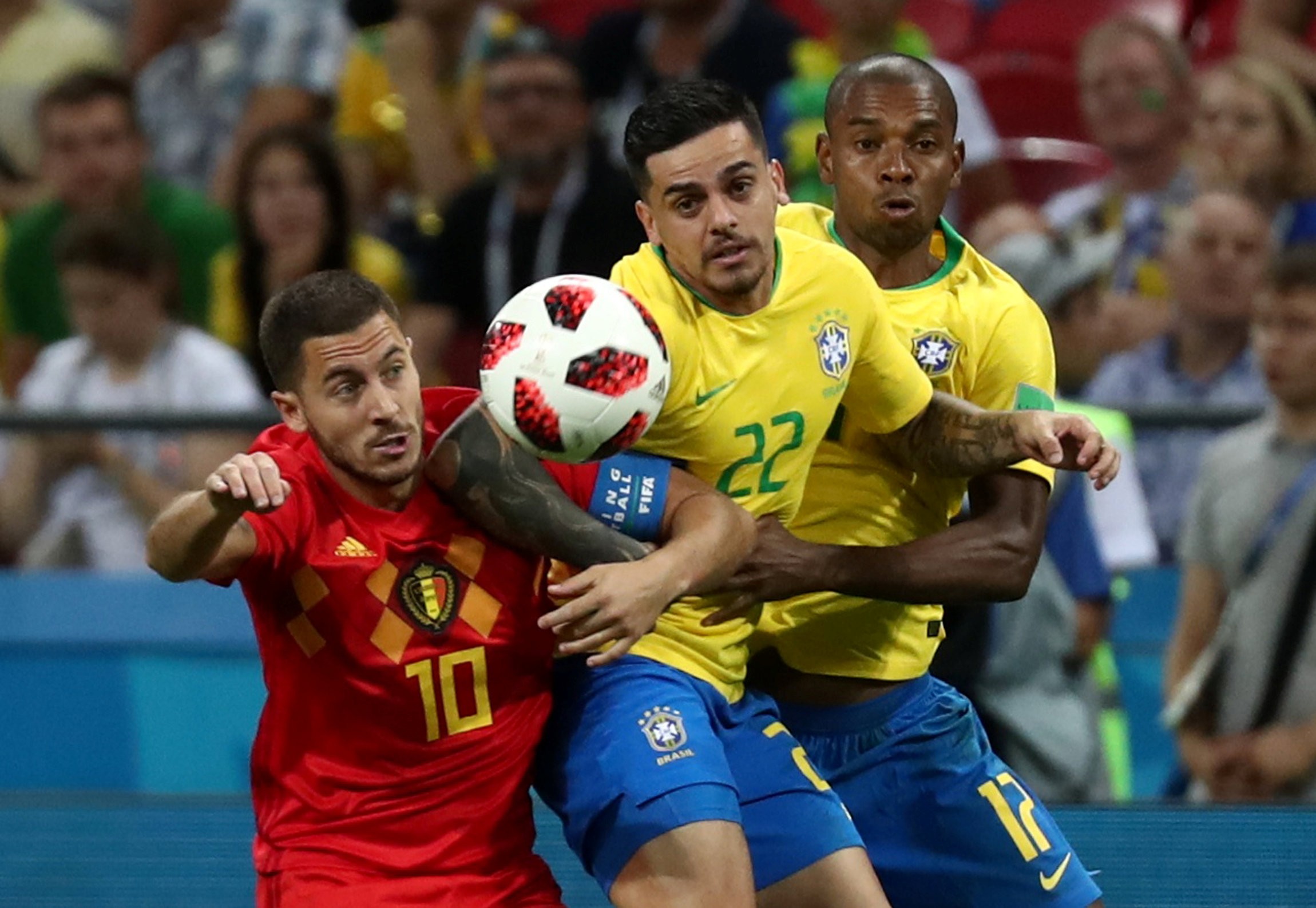 Memphis Depay, jogador do Corinthians e da seleção holandesa, em evento oficial da Copa do Mundo.