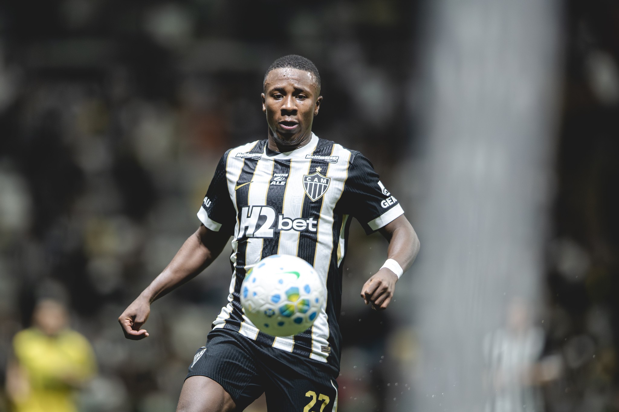 Jogador Alan Minda, do Atlético-MG, em ação.