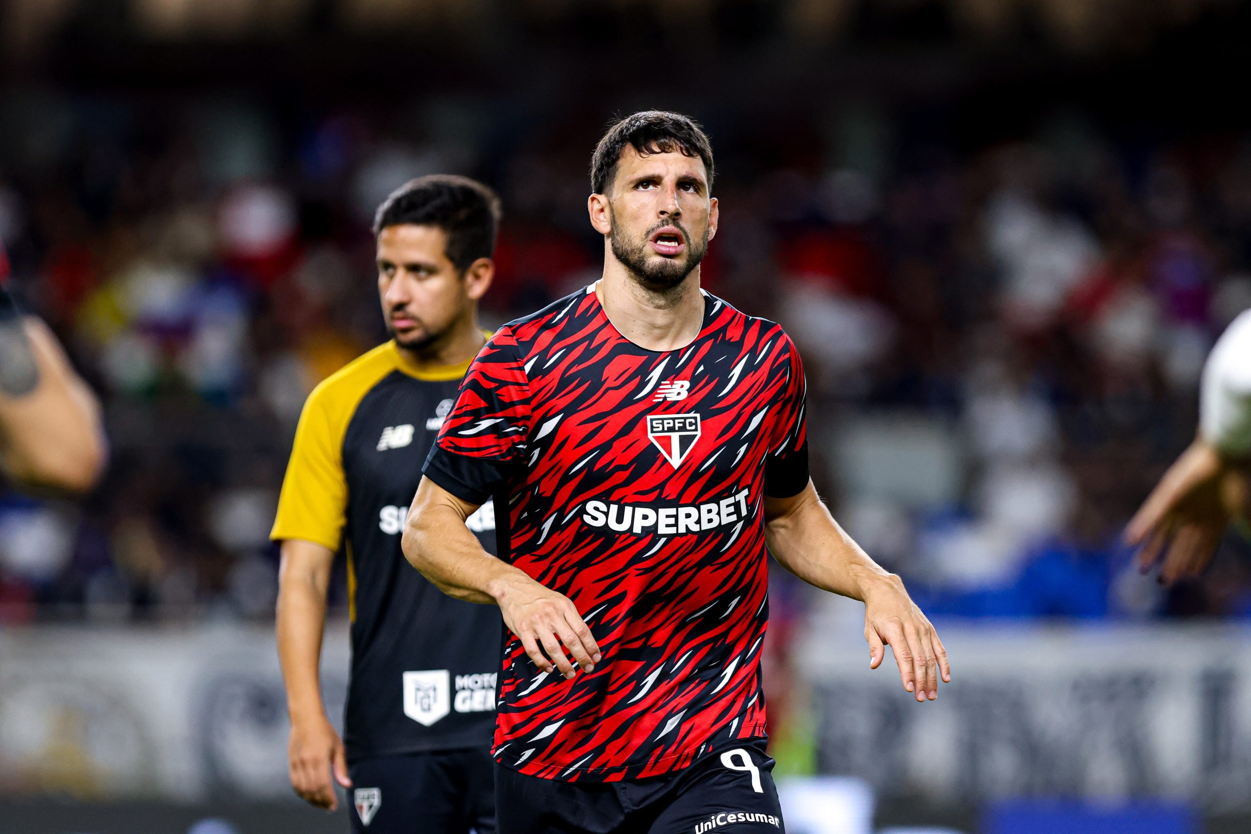 Jogadores do São Paulo em treinamento