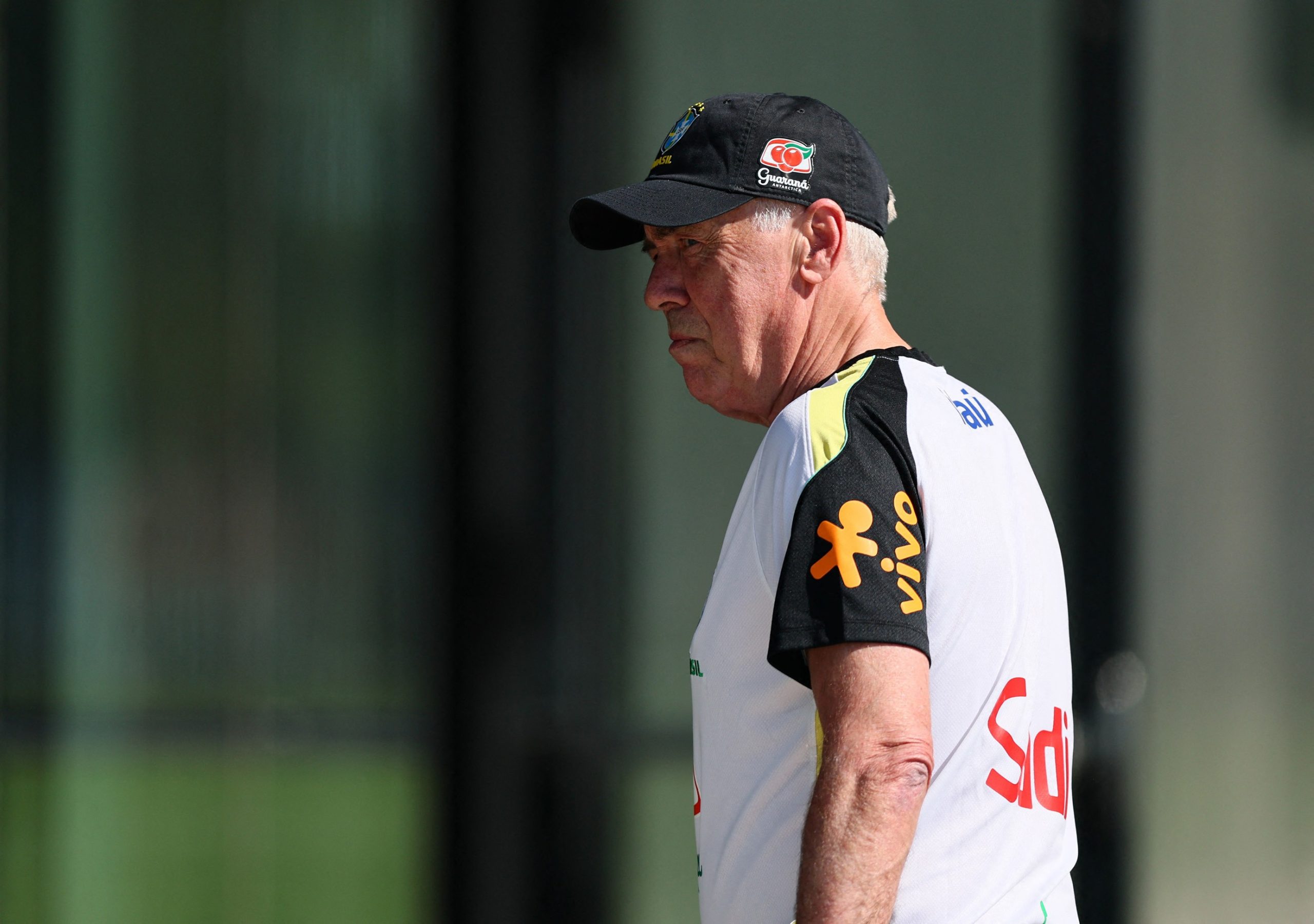 Carlo Ancelotti, técnico da Seleção Brasileira, em coletiva de imprensa