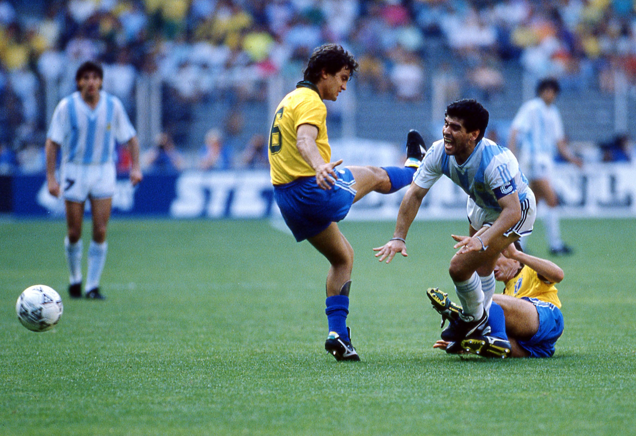 Jogadores da seleção argentina em campo