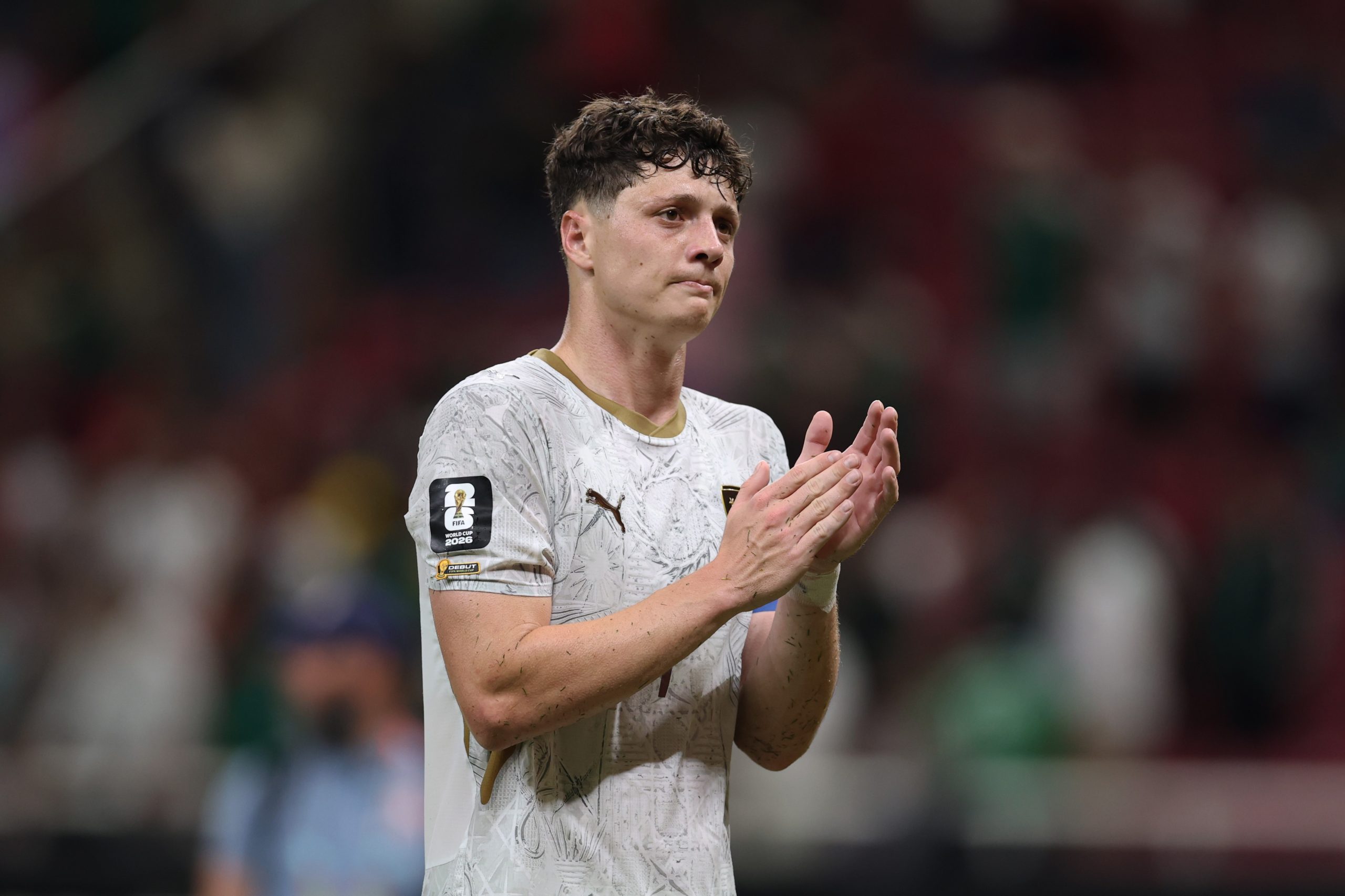 Jogador Ladislav Krejcí da República Tcheca em campo durante a Copa do Mundo.