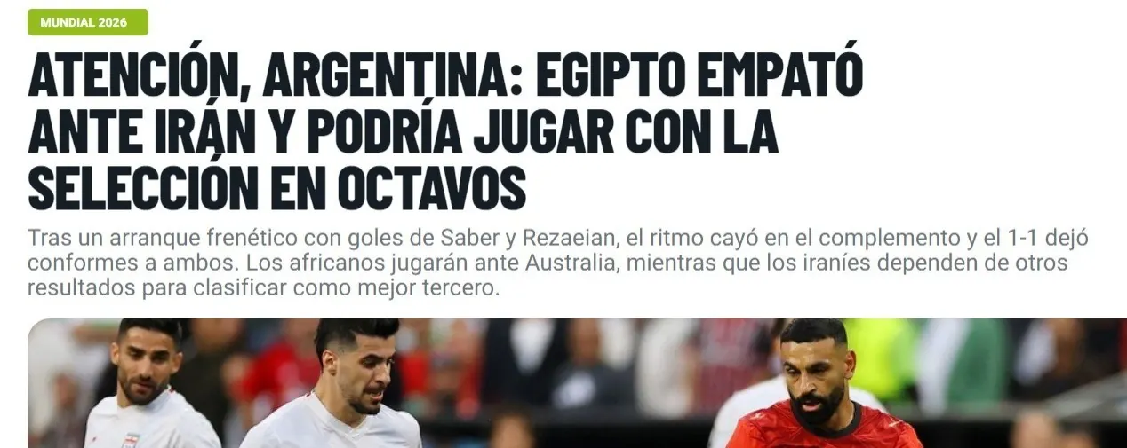 Imprensa internacional reage ao drama do Irã na Copa e à vaga histórica do Egito