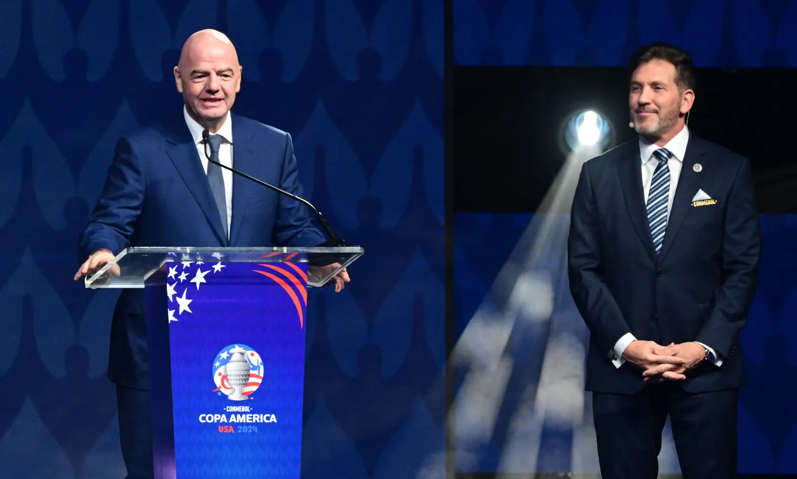 Gianni Infantino, presidente da Fifa, durante anúncio de proposta de criação da Fifa Forward Enterprise