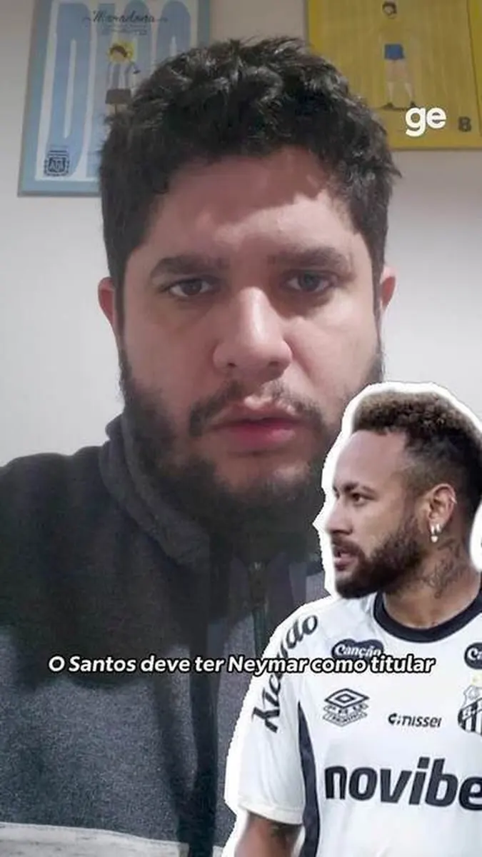 Neymar e Gabigol durante treino do Santos no CT Rei Pelé, com uniforme alvinegro, antes da partida contra a Chapecoense pelo Campeonato Brasileiro 2026