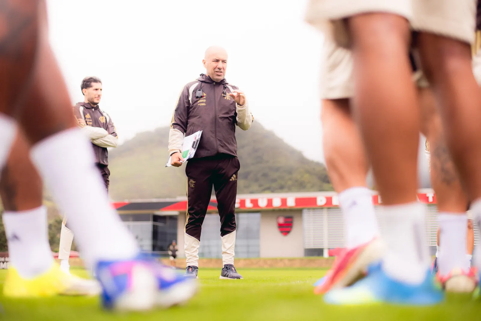 Jogadores do Flamengo em treinamento durante a intertemporada