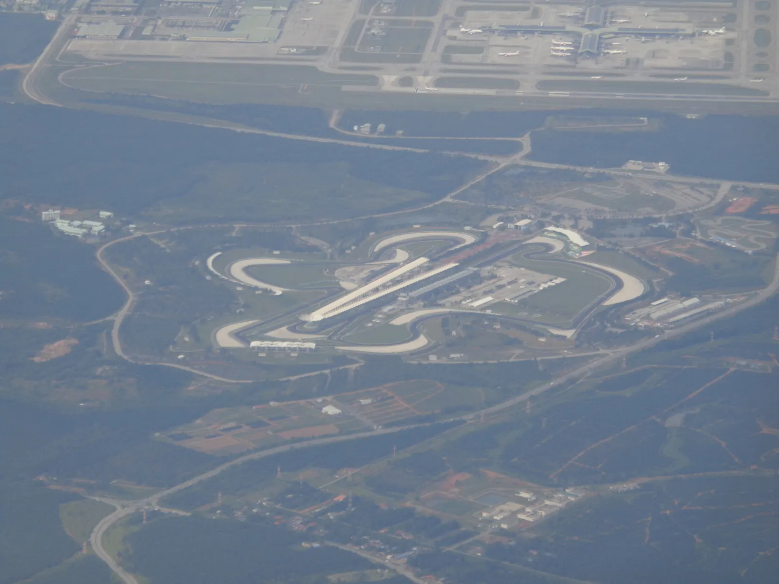 Vista aérea do Circuito Internacional de Sepang, na Malásia, que receberá a F1 em outubro de 2026