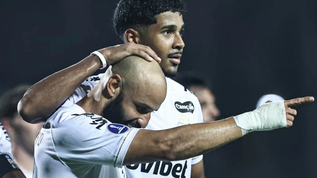 Goleada do Santos na Sula marca fim de jejuns para Thaciano, Rony e Gabriel Menino