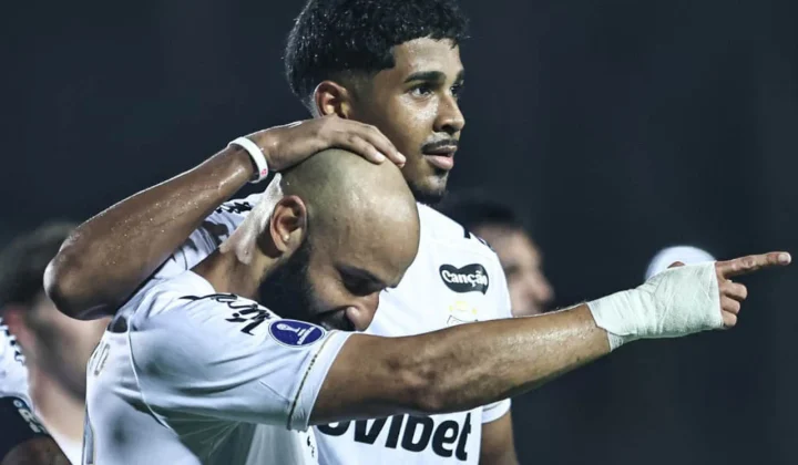 Goleada do Santos na Sula marca fim de jejuns para Thaciano, Rony e Gabriel Menino