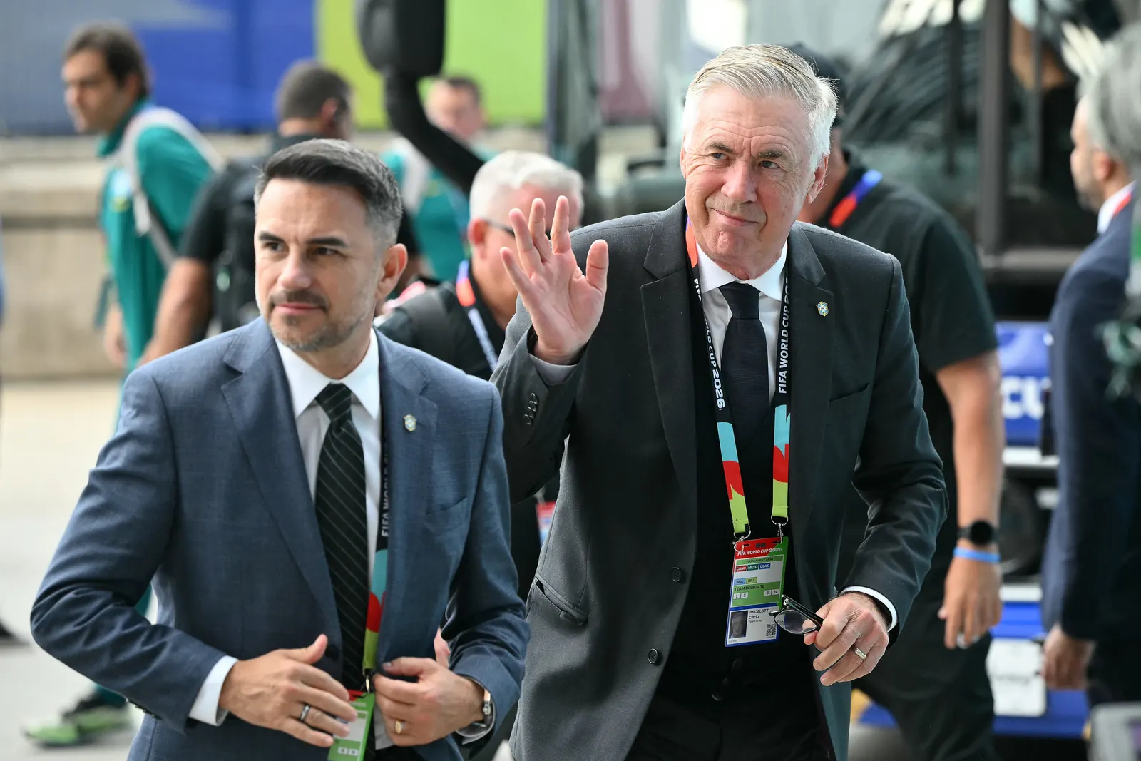 Técnico Carlo Ancelotti durante coletiva de imprensa da Seleção Brasileira