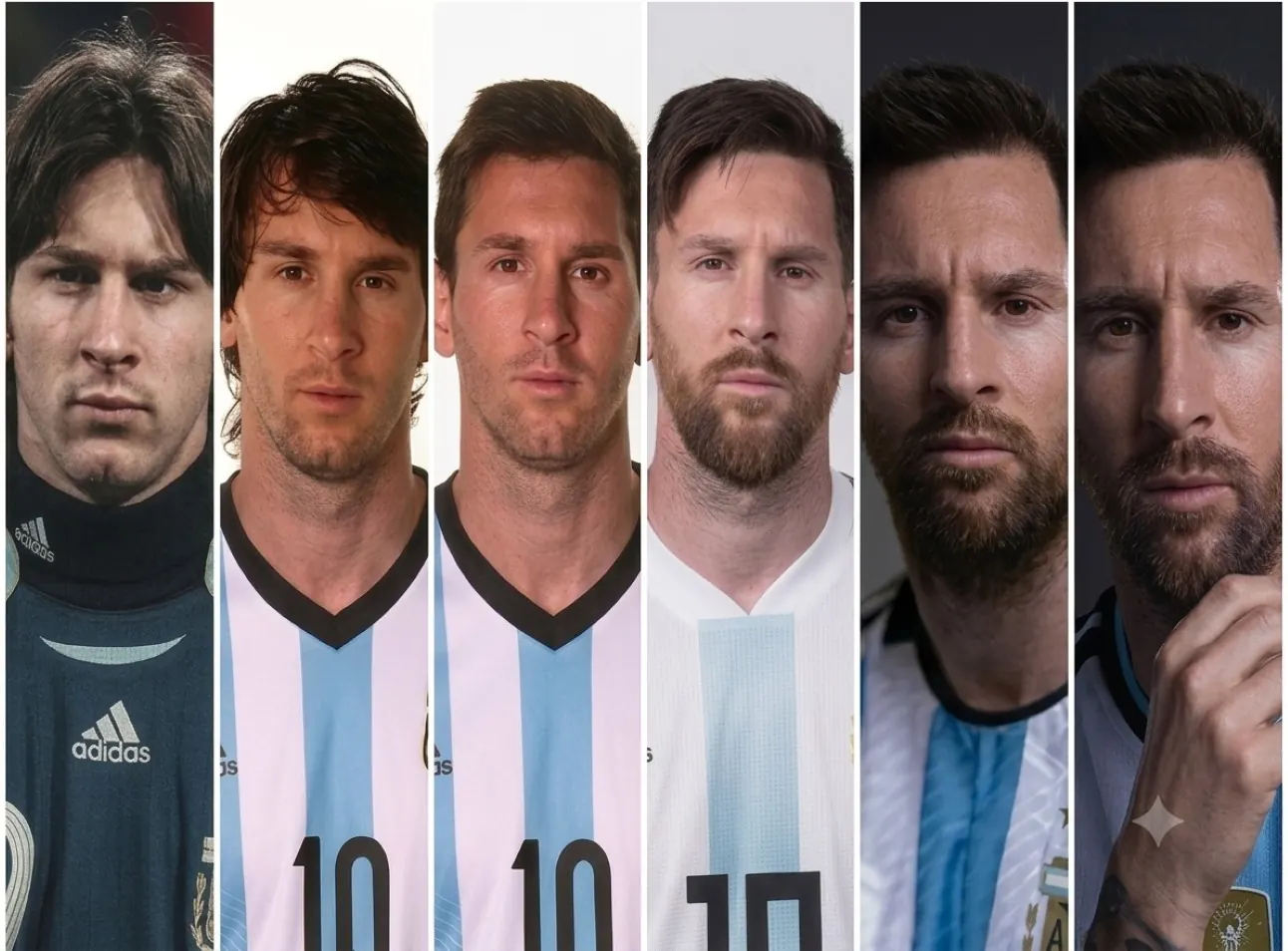 Lionel Messi em ação com a seleção argentina em uma partida da Copa do Mundo.