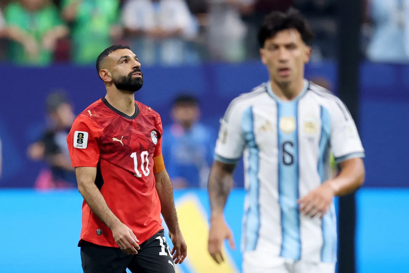 Mohamed Salah com a camisa da seleção do Egito durante a Copa do Mundo de 2026.