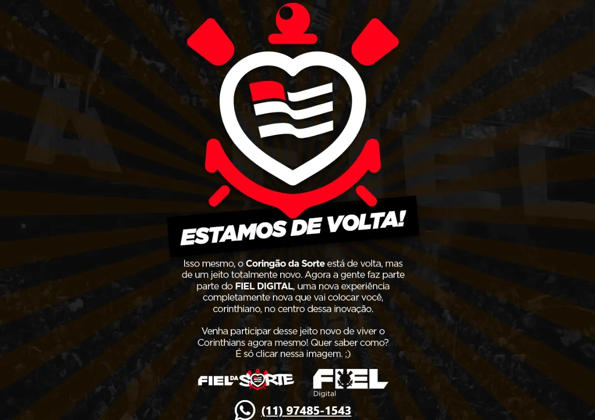 Arena Corinthians Neo Química Arena com torcedores e escudo do clube em dia de jogo