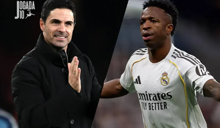 Arteta admite ambição do Arsenal e reacende especulação sobre Vini Jr