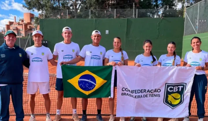Brasil estreia com vitórias no Sul-Americano de tênis 16 anos; Pignaton brilha contra a Venezuela