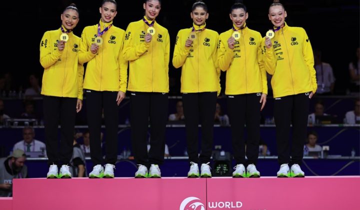 Brasil usa collants russos de R$ 12 mil pela primeira vez em título mundial na ginástica rítmica