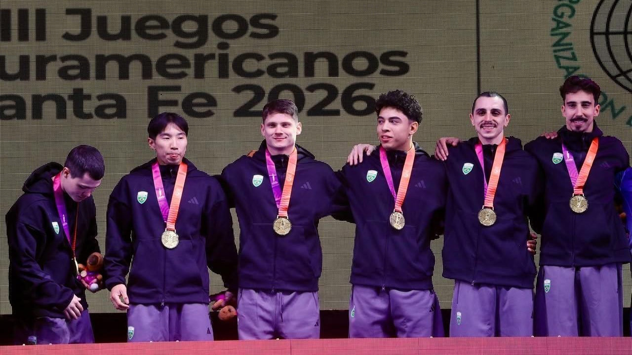 Brasil conquista o tricampeonato por equipes na ginástica masculina nos Jogos Sul-Americanos
